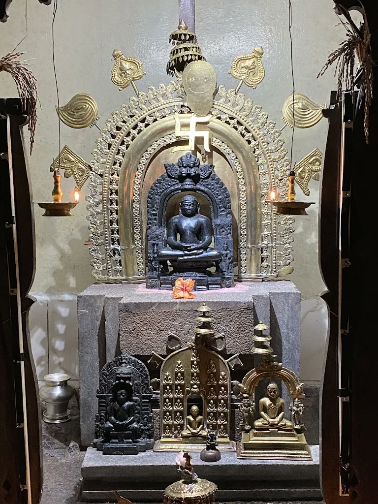 Sacred bronze idol of Anantnath Bhagwan in a traditional Jain shrine